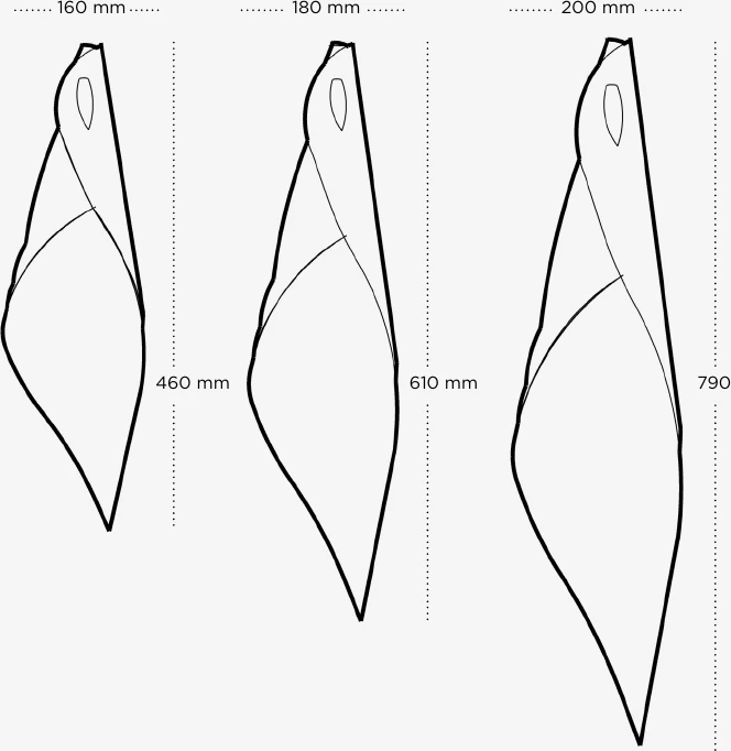 Dimensioned line drawing